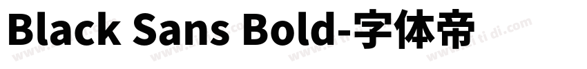 Black Sans Bold字体转换